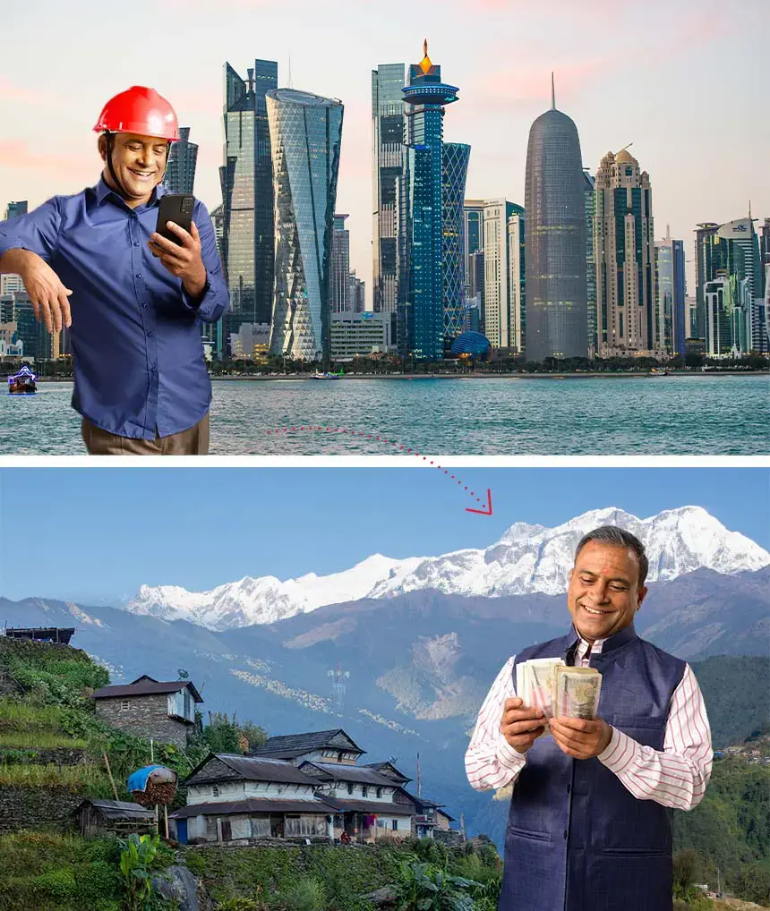 Send Money From Qatar to Nepal